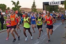 The start of the Morgan Hill Marathon, photo by Alheli Curry