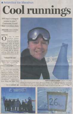 Scan of newspaper article about Sarah Oliphant by writer Angela Young