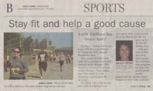 Scan of Wildflower Run article by writer Angela Young