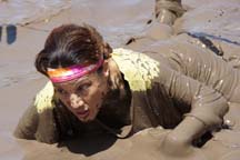Angela Young in the Ranch Romp Mud Pit. Photo by Alheli Curry
