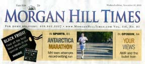 Scan of front page banner for Sarah Oliphant article by writer Angela Young