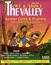Cover of April 2005 issue of Out and About The Valley magazine