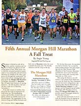 Morgan Hill Marathon article by Angela Young, page 1